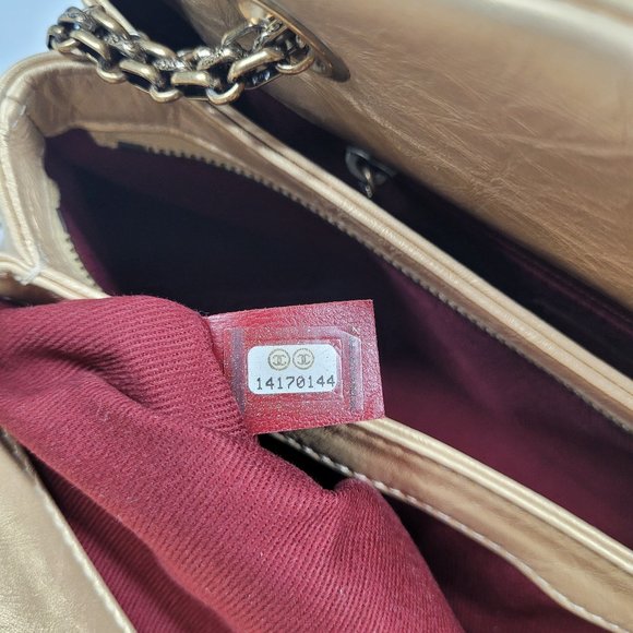 Chanel Gold Leather Just Mademoiselle Bowling Bag - Picture 10 of 11